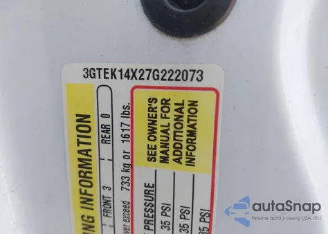 2007 GMC Sierra 1500 Classic Work Truck z USA, uszkodzony, nr VIN 3GTEK14X27G222073